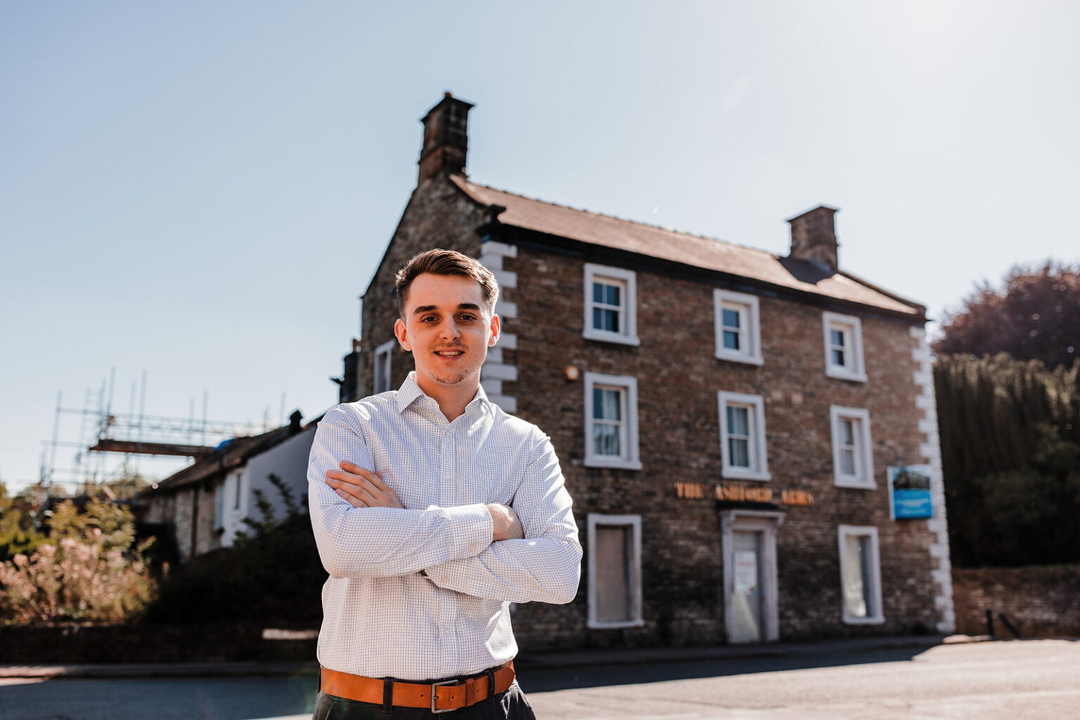 Josh Butler stood outside the Ashford Arms, 2023