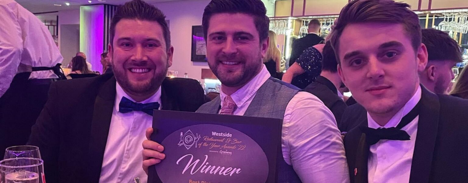 Rob Hattersley, Steve Atkinson and Josh Butler at the Westside Awards, 2022